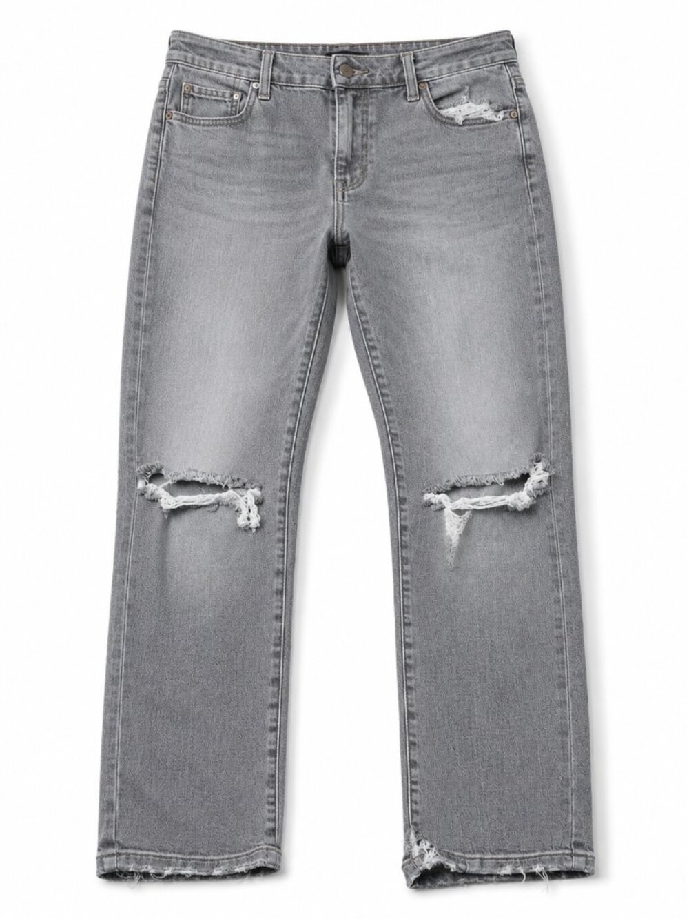 Women’s Light Blue Slim Straight Ripped Jeans